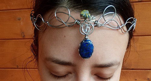 Tiára... nerez a lapis lazuli — foto 3