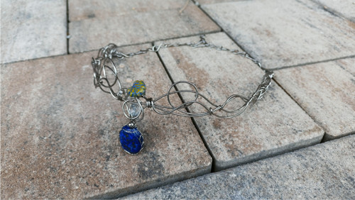 Tiára... nerez a lapis lazuli — foto 6
