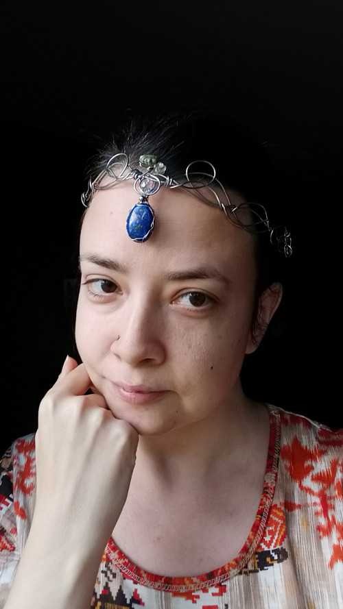 Tiára... nerez a lapis lazuli — foto 2