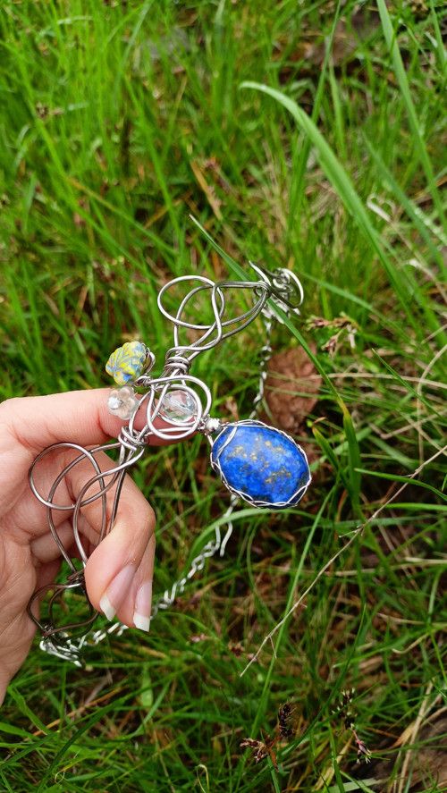 Tiára... nerez a lapis lazuli — foto 4