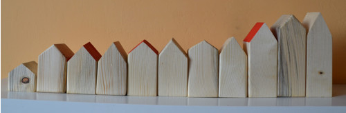 Dřevěný domeček - přírodní - 7 cm — foto 6