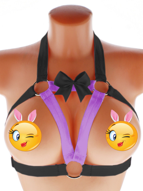 Postroj harness otevřená elastická podprsenka — foto 3