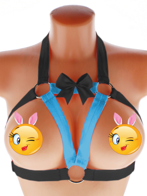 Postroj harness otevřená elastická podprsenka — foto 2