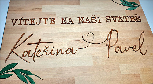 Svatební uvítací nápis / cedule — foto 3