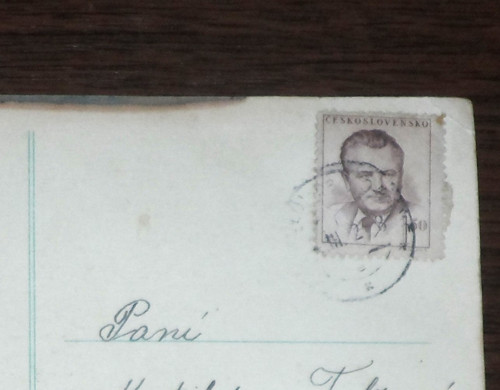 POHLEDNICE přání, květiny, 1952 — foto 2