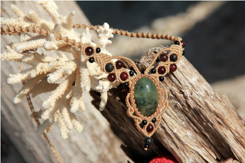 Boho náhrdelník s prehnitem — foto 3