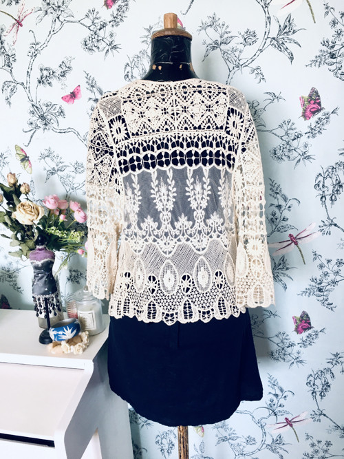 Kardigan boho krajka — foto 4