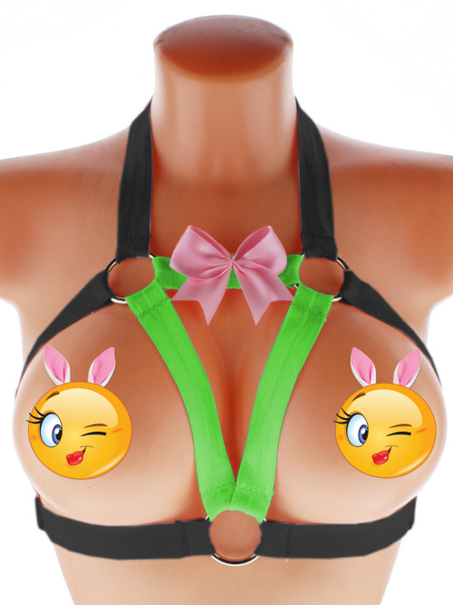Postroj harness otevřená elastická podprsenka — foto 4