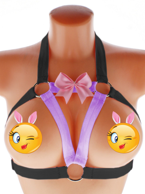 Postroj harness otevřená elastická podprsenka — foto 5