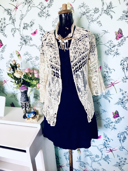 Kardigan boho krajka — foto 3