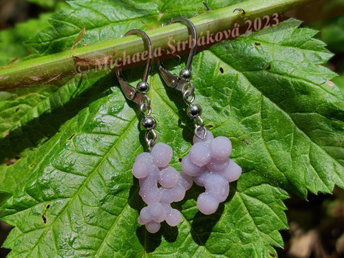 Náušnice s hroznovým chalcedonem + video — foto 3