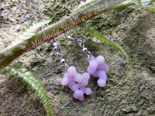 Náušnice s hroznovým chalcedonem + video — foto 6