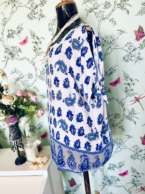Halenka boho modrobílá — foto 3