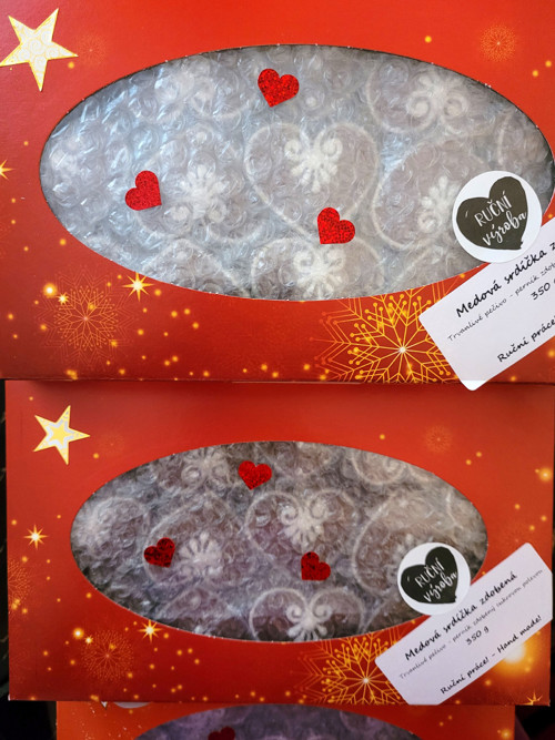 Medová srdíčka zdobená 350 g — foto 2