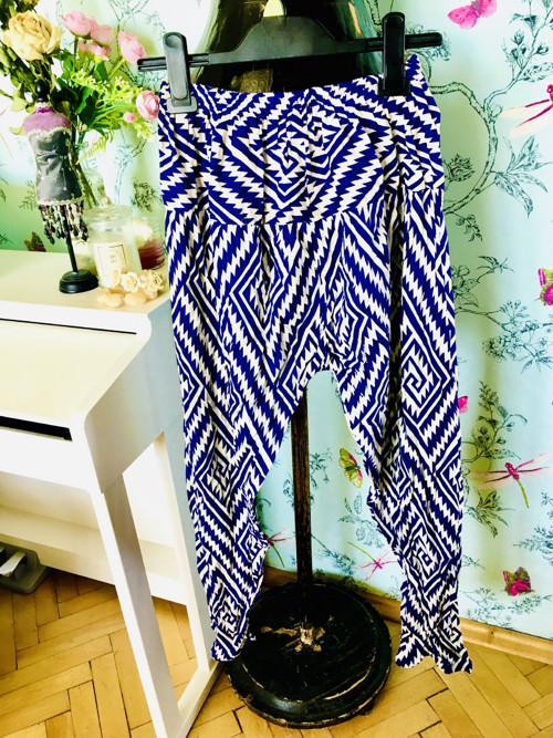 Kalhoty boho modrobílé — foto 3