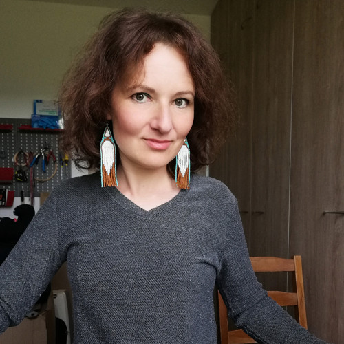 Jarušky bílo-terakota-tyrkysové — foto 2