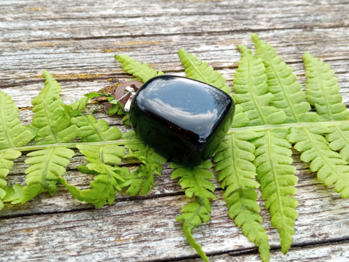 Obsidián černý, přívěšek — foto 4