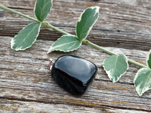 Obsidián černý, přívěšek — foto 2