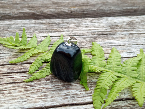 Obsidián černý, přívěšek — foto 3