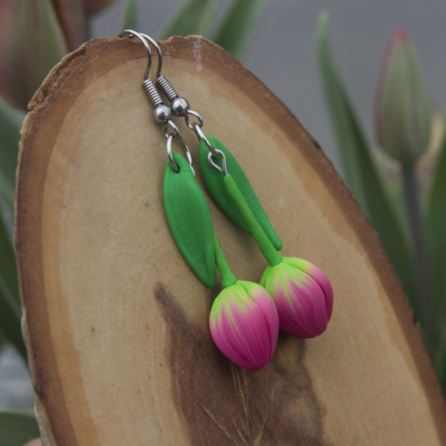 Náušnice tulipány sada — foto 3