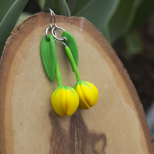 Náušnice tulipány sada — foto 6