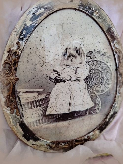 Originální vintage obrázek s rámem — foto 3