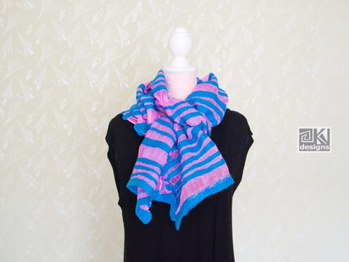 Šála - Neonky - Magenta + Tyrkys — foto 5