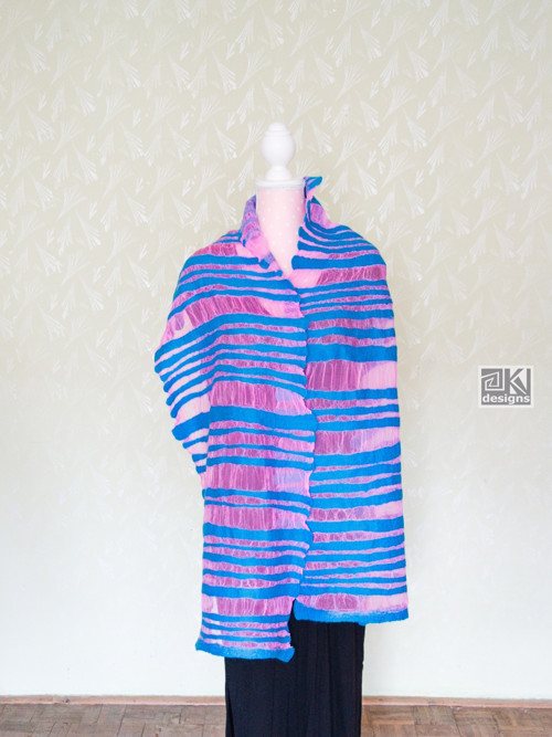 Šála - Neonky - Magenta + Tyrkys — foto 2