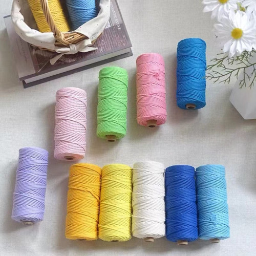 Bavlněná příze macrame - šedá — foto 2