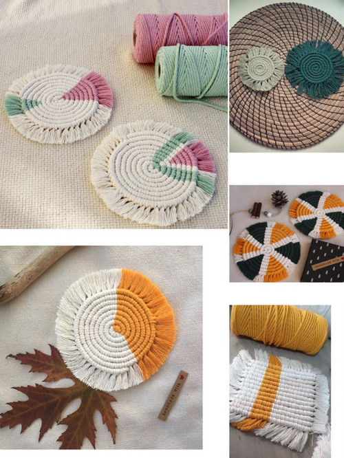 Bavlněná příze macrame - zelená — foto 3