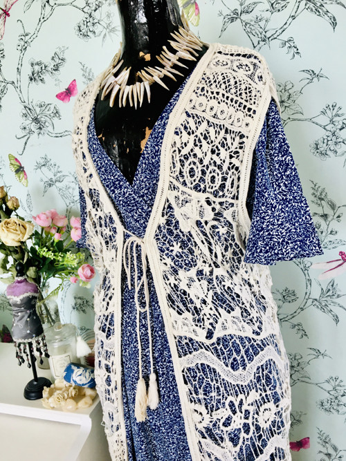 Vesta dlouhá boho krajková — foto 4