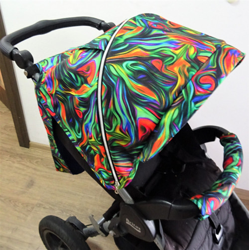 Stříška ke kočárku Britax + madlo - malba — foto 2