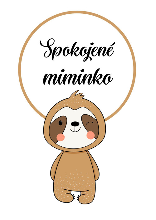 Milníkové kartičky - roztomilý lenochod — foto 5