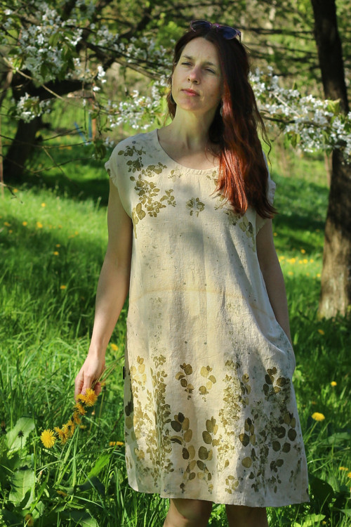 Lněné šaty natural — foto 4