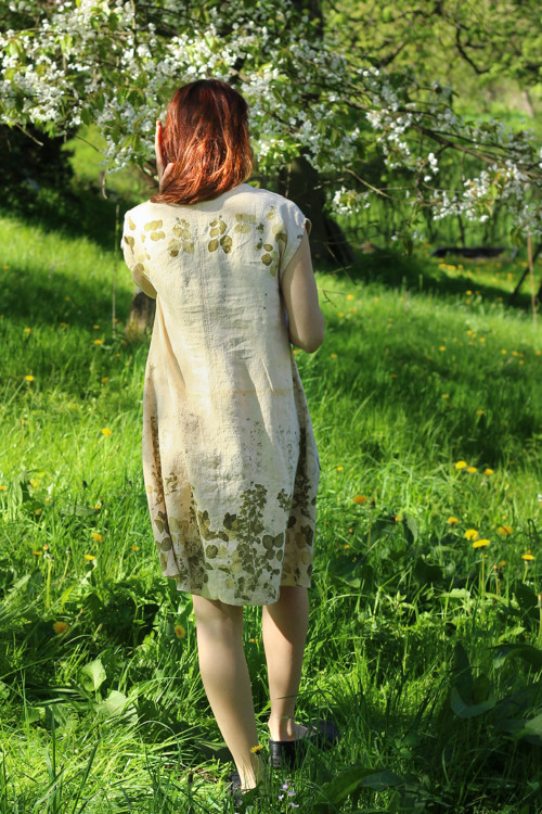 Lněné šaty natural — foto 3