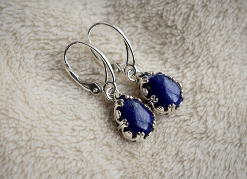 Náušnice lapis lazuli — foto 4