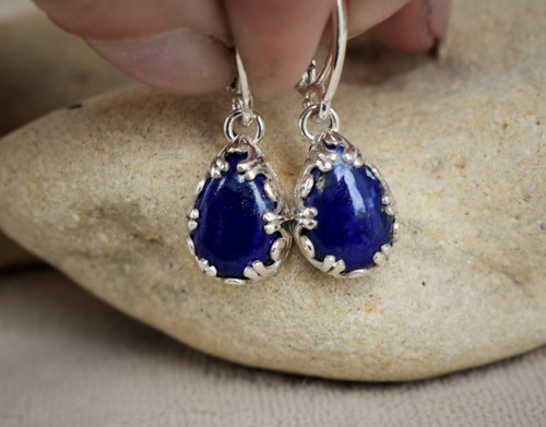 Náušnice lapis lazuli — foto 3