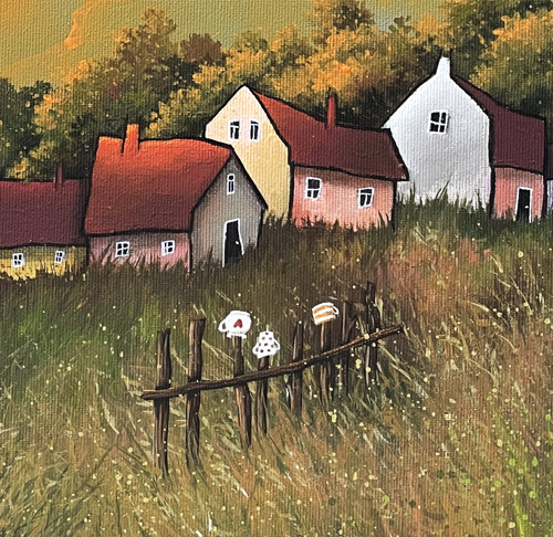 Zapadá slunéčko - 40x40cm — foto 3