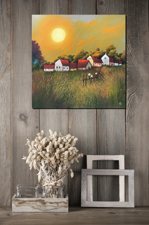Zapadá slunéčko - 40x40cm — foto 5