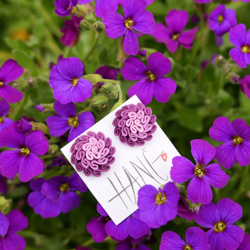 Náušnice purpurové — foto 2
