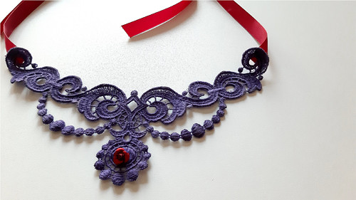 Lace Collar with red rose — foto 4