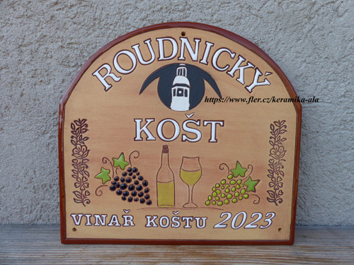 Keramická cedule půloblouk větší / na objednávku — foto 2