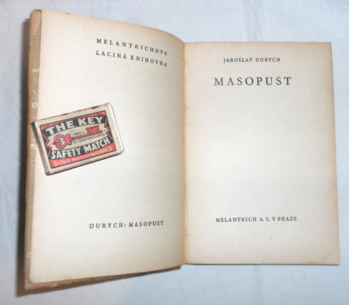 Jaroslav Durych: MASOPUST, román 1938 — foto 3