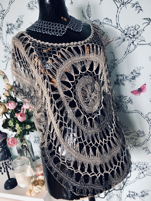 Boho hippie tunika háčkovaná — foto 2