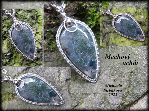 Přívěsek s mechovým achátem — foto 5