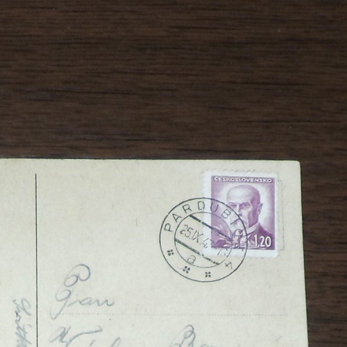 POHLEDNICE přání, květiny, 1947 — foto 2