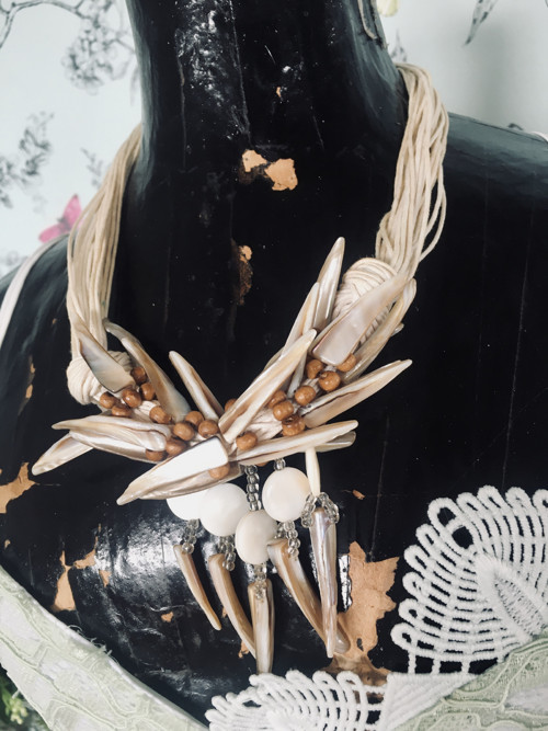 Náhrdelník etno boho s perletí — foto 4