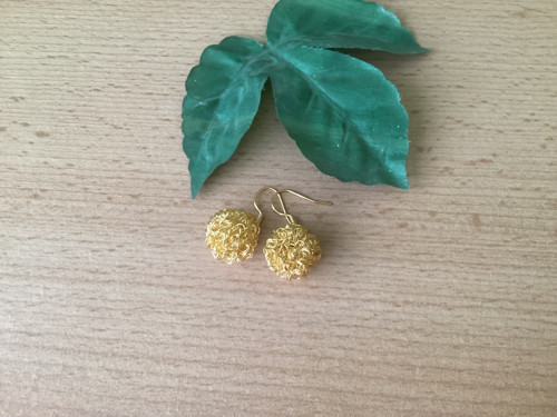 Náušnice - Zlaté kuličky — foto 2