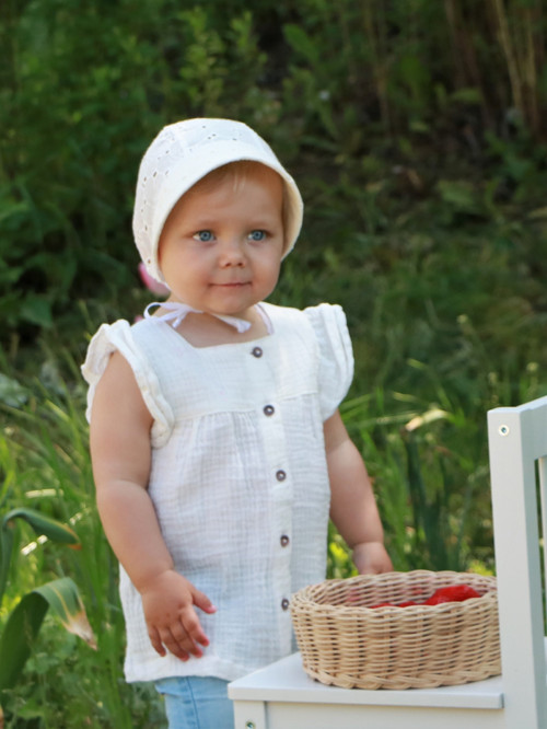 Letný madeirový čepiec Diana ivory — foto 3