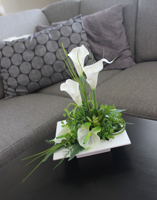 Ikebana s anturiemi a kalami — foto 4